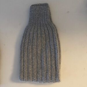 Gray Ribbed 100% cashmere head band / hat